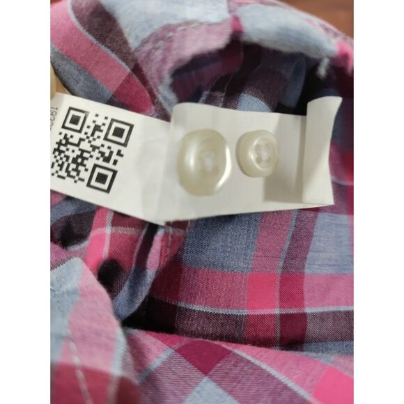 Bonobos Plaid Slim Fit Long Sleeve Button Down Shirt Blue/Pink Men's L Short - Picture 6 of 10